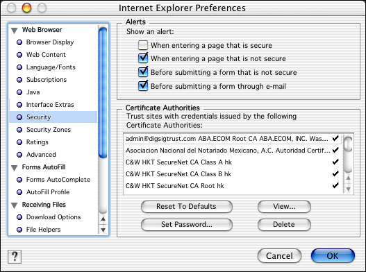 internet explorer 8 for mac os