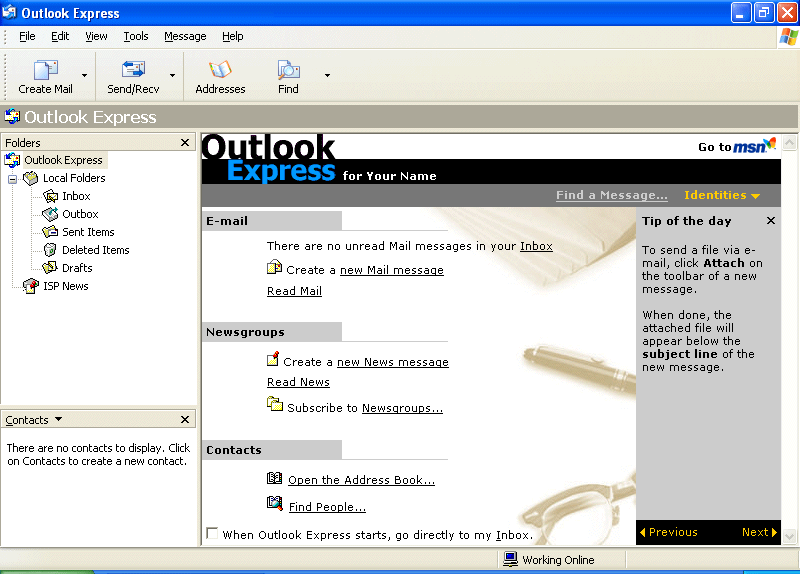 sticker vallei premie Outlook Express 6 Virtual Desktop